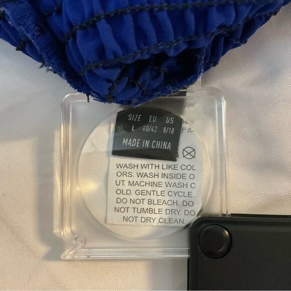 SHEIN Cobalt Blue Cold Shoulder Tube Top  L Coquette Girl Castlecore Balletcore - Picture 6 of 6